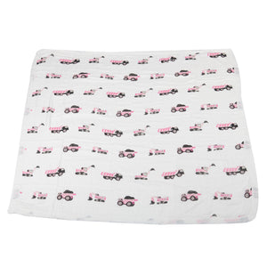 Pink Dig and White Newcastle Blanket