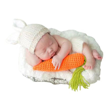 Load image into Gallery viewer, Wool Crochet Newborn Bunny Costume
