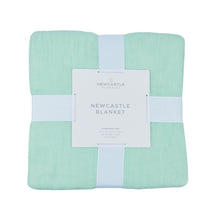 Load image into Gallery viewer, Seafoam Green Oversized Twin Bamboo Muslin Bed Blanket
