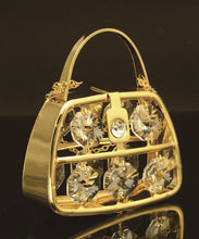 Load image into Gallery viewer, 24K gold plated purse with Swarovski crystal element
