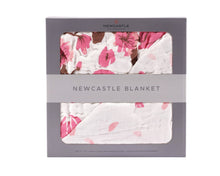 Load image into Gallery viewer, Cherry Blossom Bamboo Muslin Newcastle Blanket

