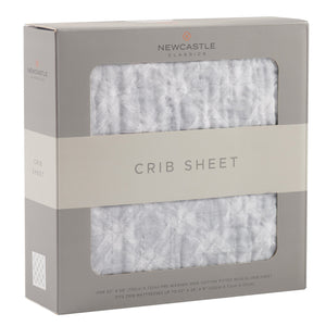 Glacier Grey Plaid Crib Sheet