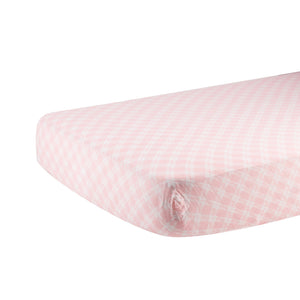 Primrose Pink Plaid Crib Sheet