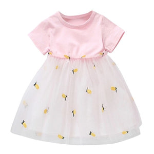 Summer Dress for Toddler Kids Girls Short Sleeve