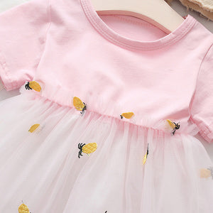 Summer Dress for Toddler Kids Girls Short Sleeve