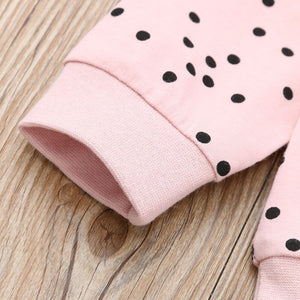 Winter Infant Baby Clothes Christmas Toddler Kids Baby Girl Polka Dot