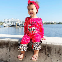 Load image into Gallery viewer, AL Limited Baby Girls Christmas Leopard Reindeer Holiday Cotton Romper

