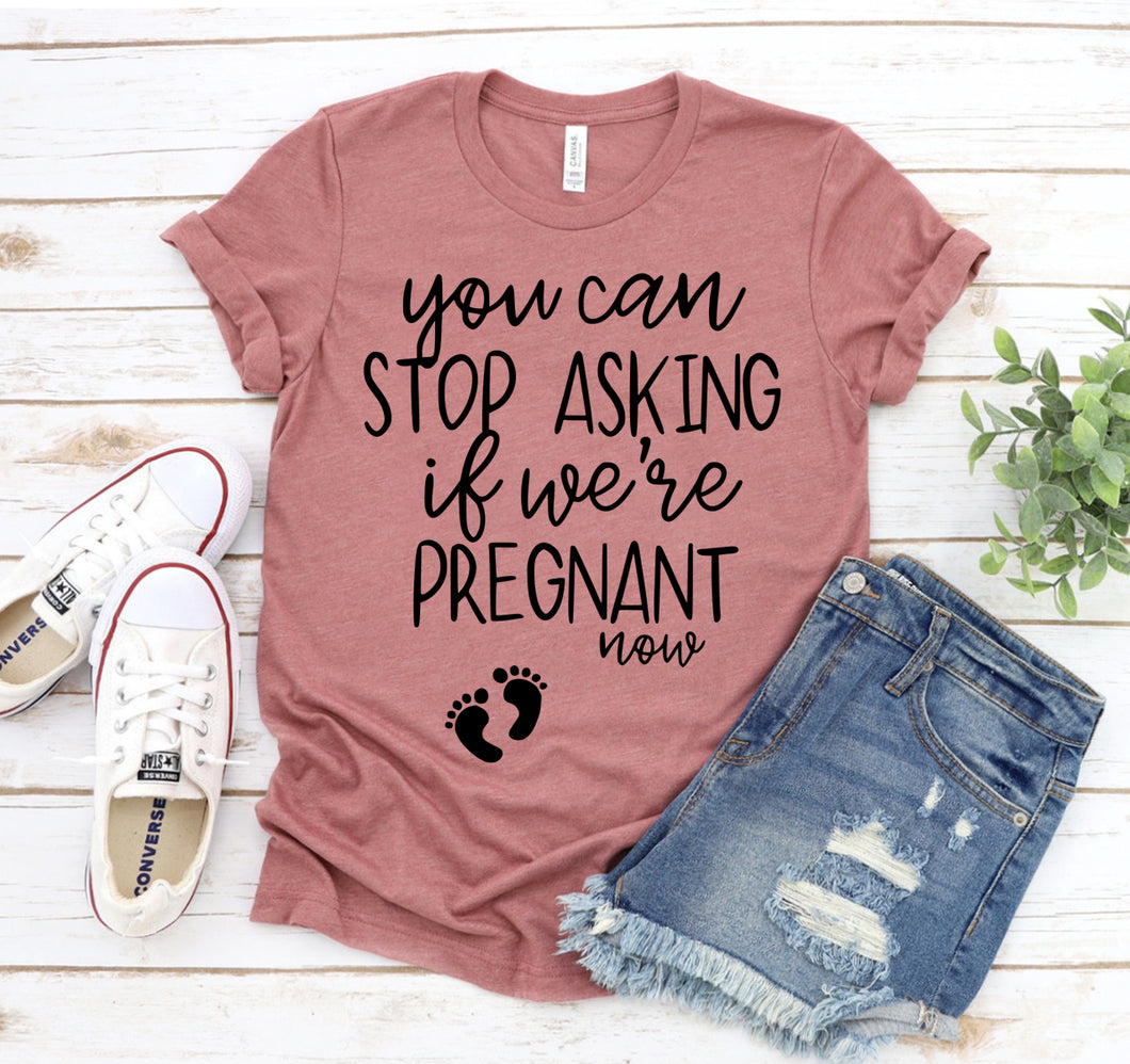 You Can Stop Asking If We Are Pregnant T-shirt