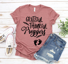 Load image into Gallery viewer, Grateful Thankful Preggers T-shirt
