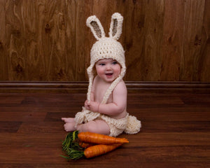 Handmade Bunny Hat and Diaper Cover