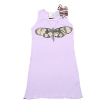 Load image into Gallery viewer, Ruffled rib tank dress- Butterfly print
