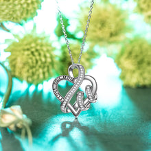 Load image into Gallery viewer, Swarovski Crystals I LOVE YOU MOM Heart Pave Necklace
