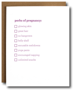 Perks of Pregnancy Card