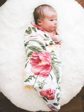 Load image into Gallery viewer, Bamboo Muslin Swaddle Floral Blanket
