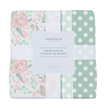 Load image into Gallery viewer, Desert Rose and Jade Polka Dot Newcastle Throw Blanket
