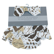 Load image into Gallery viewer, Animal Print Ruffle Bloomers and Headband Set
